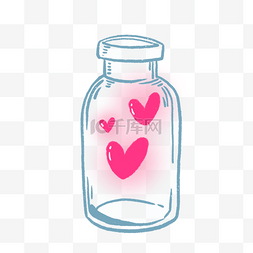 瓶子小图片_玻璃罐和爱心PNG免抠素材