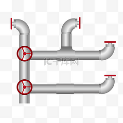 管道漏水图片_灰色的管道