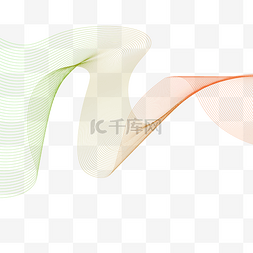 红绿渐变线条组合
