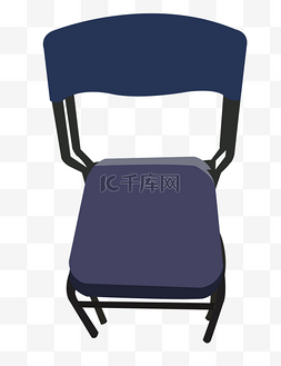 简约木质椅子图片_蓝色木质椅子插图