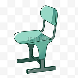 时尚绿色椅子插画