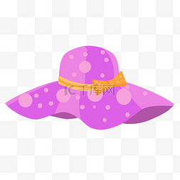 紫色帽子夏季旅游