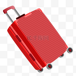 行李箱红色图片_红色行李箱子