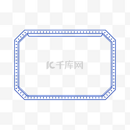 简约蓝色科技边框