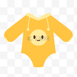 宝宝服装笑脸橘黄色连体衣