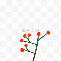 红色点点图片_红色果子植物免扣图