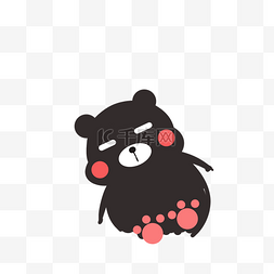 黑色的熊猫免抠图