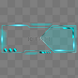 装饰荧光线条图片_彩色科技长边框蓝色装饰图