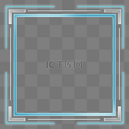 二维码框png图片_科技感二维码边框