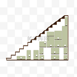 城市建筑图片_漂亮的楼梯装饰插画