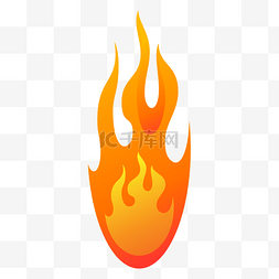 火hot图标图片_卡通火焰黄色图标