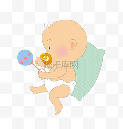 玩耍的婴儿宝贝插画