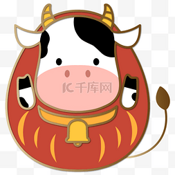 达摩造型卡通奶牛