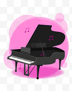 乐器黑色图片_黑色的钢琴