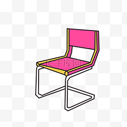 时尚的座椅装饰插画
