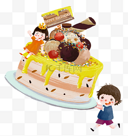 生日蛋糕女孩