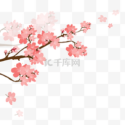 彩色花树枝图片_彩色春季花朵