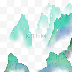 水墨山水山峰图片_中国风山水水墨山