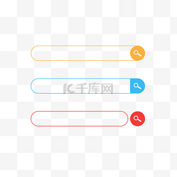 搜索框图片_扁平化彩色搜索框