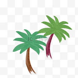 椰子树免抠图图片_绿色的椰子树免抠图