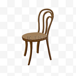 木椅图片_圆形靠背木椅