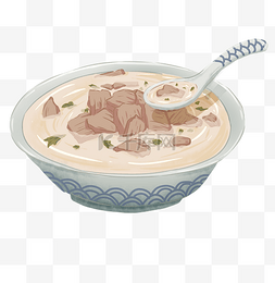 传统美食美食图片_手绘美食羊肉汤