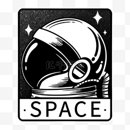 宇航员主题太空帽贴纸