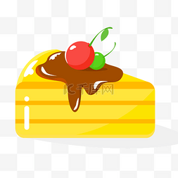 巧克力手绘插画图片_手绘彩色零食美食蛋糕