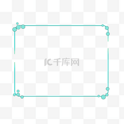 简约线条几何圆形图片_简约蓝色几何边框