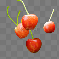缀素材图片_缀满果实的红樱桃