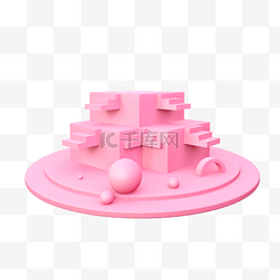 粉色梦工厂C4D建模装饰