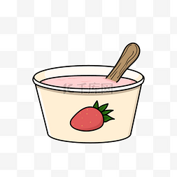 夏日碗装草莓冰激凌