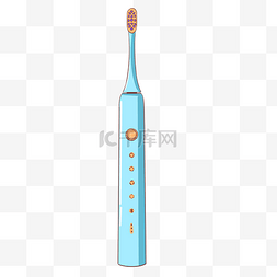 牙刷盒牙膏筒图片_蓝色的电动牙刷 
