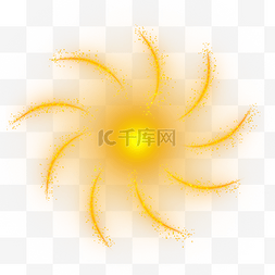 太阳光色图片_黄色螺旋形渐变太阳光效