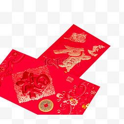 红色喜庆新年红包图片_新年红色喜庆装饰红包