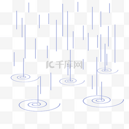 下雨雨滴旋涡