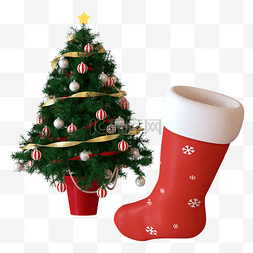 圣诞树logo图片_圣诞节袜子圣诞树