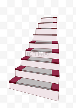 上升的台阶楼梯插画
