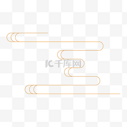 中国风云纹图案线条装饰