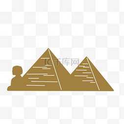 著名地标剪影图片_埃及金字塔剪影PNG