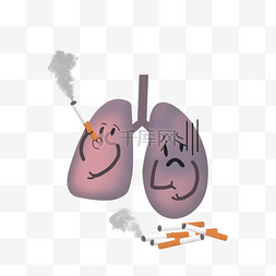 慢阻肺卡通元素