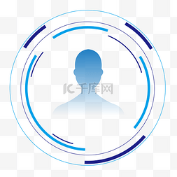 人脸考勤app图标图片_科技人脸扫描识别