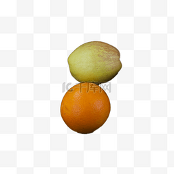 一个香梨和一个橘子