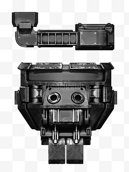 科技感机械零件图片_黑白朋克蒸汽机械零件未来重工装
