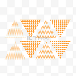几何元素组合图片_橙色底纹三角形组合