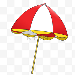 红色遮阳伞装饰