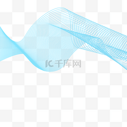蓝色动感科技名片图片_蓝色渐变波浪纹曲线线条