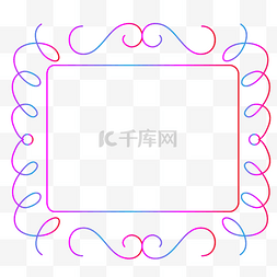 抽象几何渐变边框