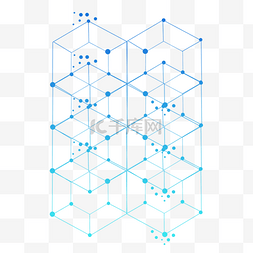 六边形不规则图片_蓝色扁平渐变六边形智能科技不规