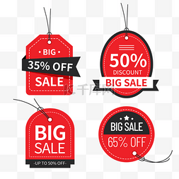 红色吊牌big sale销售标签